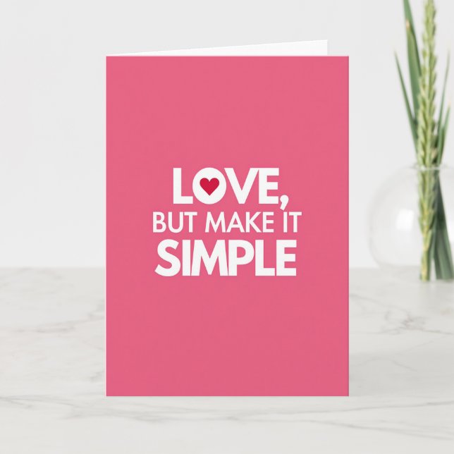 Simple Love Minimalist Card (Front)