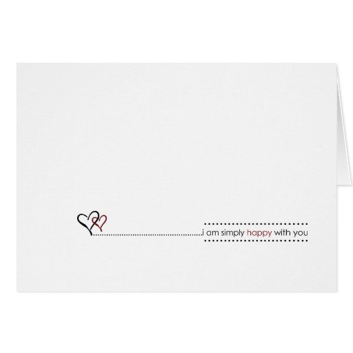 Simple love notes greeting card