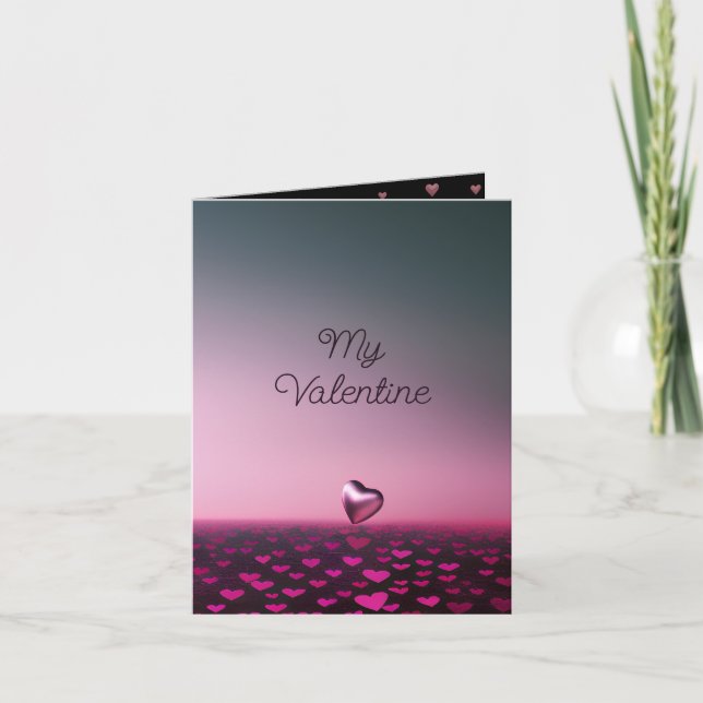 Simple Love on the Horizon Photo Valentine Card (Front)
