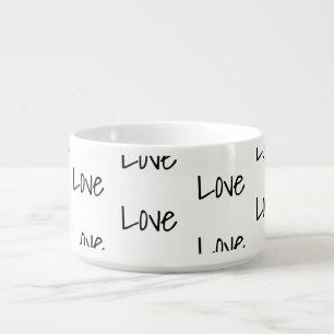 Simple "Love" Pattern typography Chili Bowl