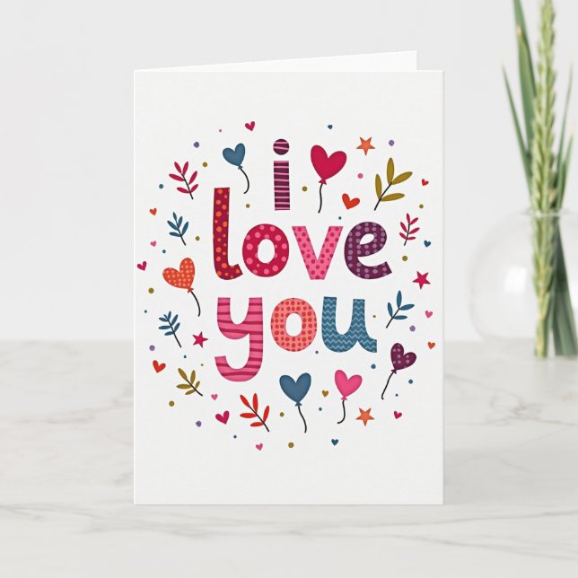 Simple Love Polka Dot Card (Front)