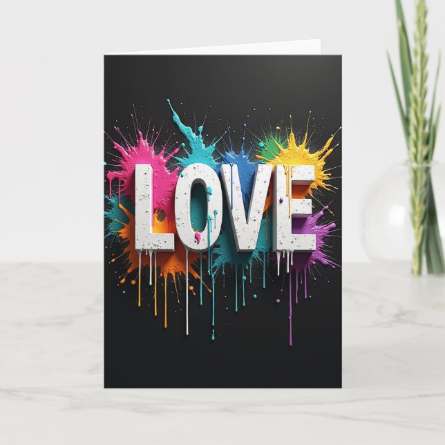 Simple Love Splash Card (Front)