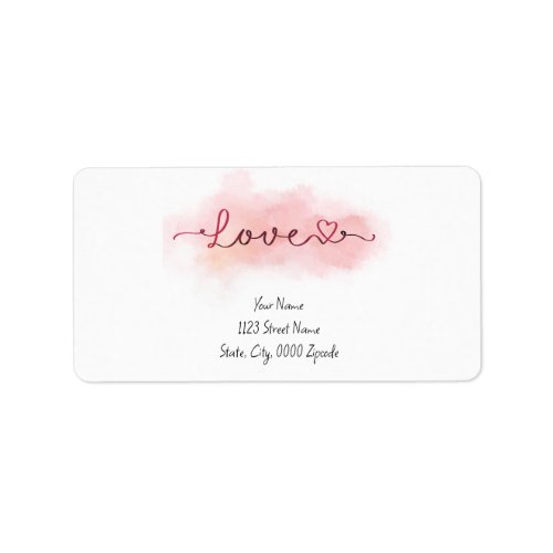 Simple Love Valentines Day Address Label