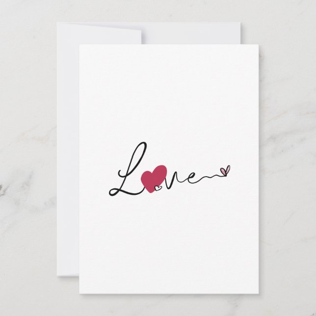  Simple Love Valentine's Day Thank You Card (Front)