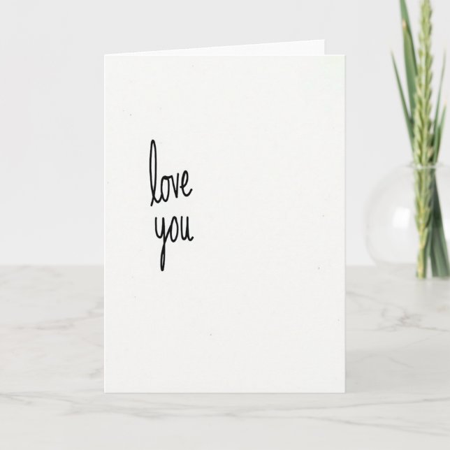 Simple Love You Card (Front)