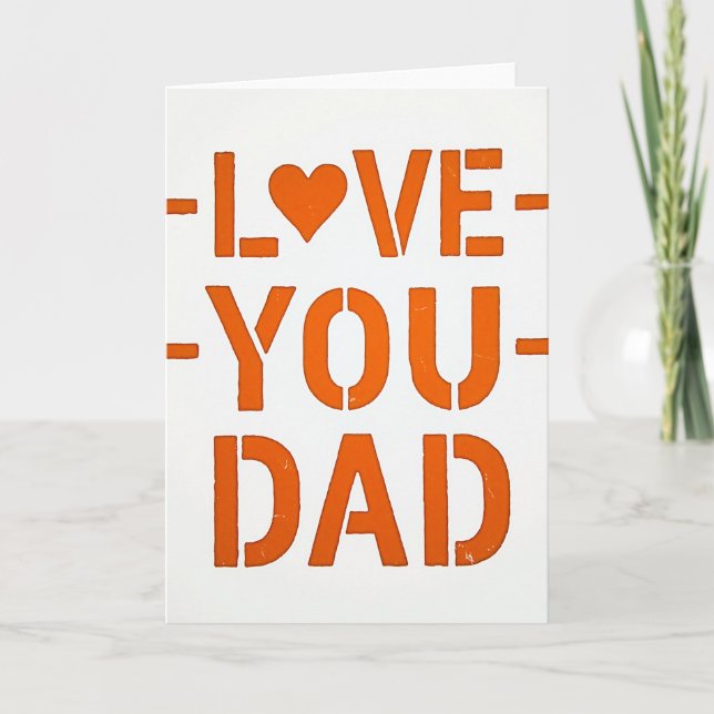 Simple Love You Dad Card (Front)