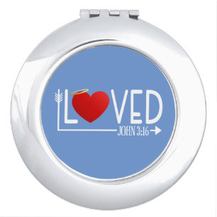 Simple Loved Bible Verse Valentine Mirror
