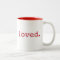 Simple Loved with Heart Typography | Red