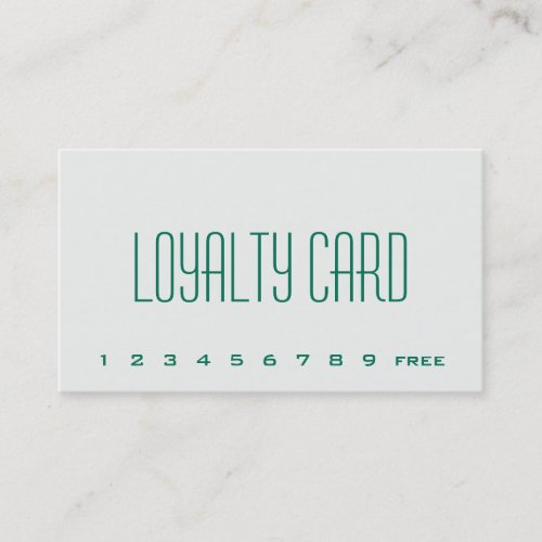 Simple Loyalty Green Punch Card