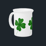 Simple lucky shamrock drink pitcher<br><div class="desc">A small pitcher with 3 pretty shamrocks on it. Very cute,  I love these pitchers. They are pretty sturdy and can hold sauces,  syrup,  cream,  etc.</div>