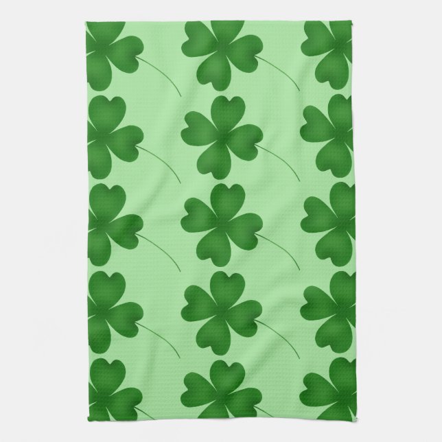 Simple lucky shamrocks towel (Vertical)