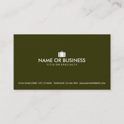 simple luggage business card template