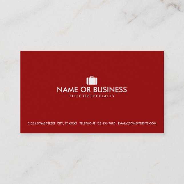 simple luggage business card (Front)