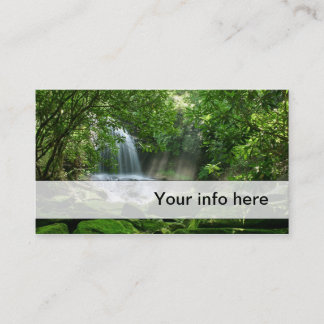 Simple lush waterfall business card