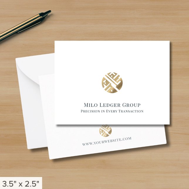 Simple Luxe Business Logo  Note Card (Creator Uploaded)