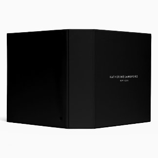 Simple Luxury Black & White Minimal Boutique 3 Ring Binder