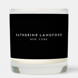 Simple Luxury Black & White Minimal Boutique Scented Candle