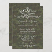 Simple Luxury Camo Wedding Invitations (Front/Back)