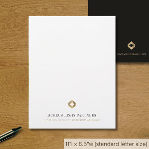 Simple Luxury Gold Logo Letterhead