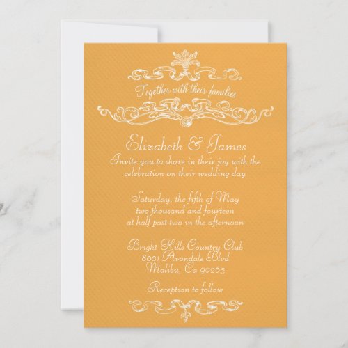 Simple Luxury Gold Wedding Invitations