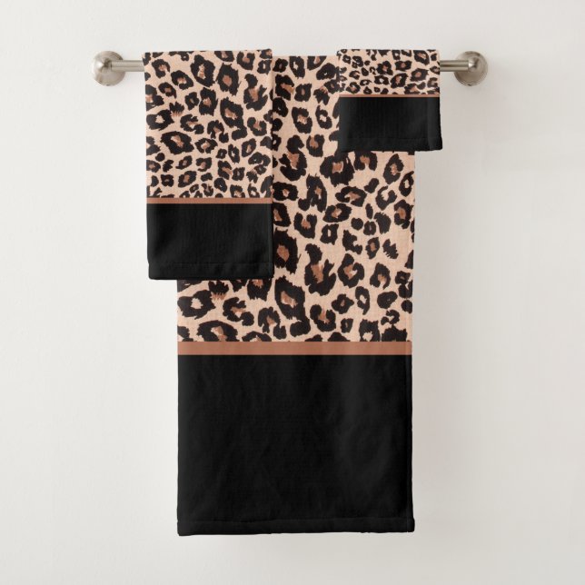 Simple Luxury Leopard Print Towel Set (Insitu)