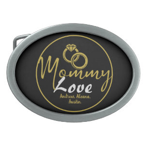 Simple luxury Mommy Mom Names Personalized Custom Belt Buckle