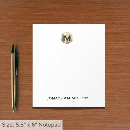 Simple Luxury Monogram Notepad