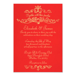 High Quality Red Gold Wedding Invitations Beauteous Red And Gold Wedding Invitations As An Additional Inspiration To Create Elegant Invitation 11920164