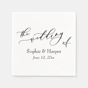 Simple Luxury Script Font The Wedding Of Napkins