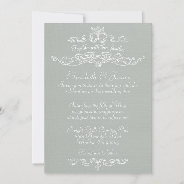 Simple Luxury Wedding Invitations (Front)