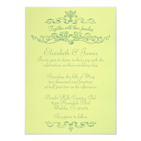 Yellow And Green Wedding Invitations 10