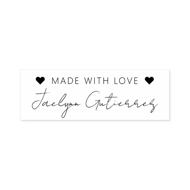 Simple Made With Love Self-inking Stamp (Design)