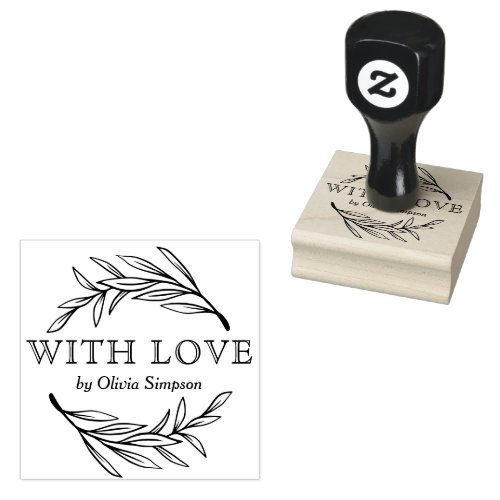 Simple Made With Love Small Business Rubber Stamp