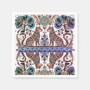 simple madhubani painting napkins