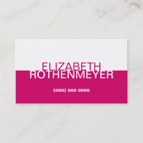 Simple Magenta Panel Business Card