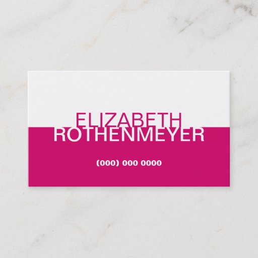 Customizable Simple Magenta Panel Business Card