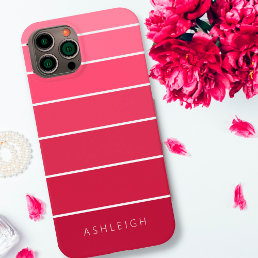 Simple Magenta Pink Monochromatic Color Blocks Case-Mate iPhone 14 Case