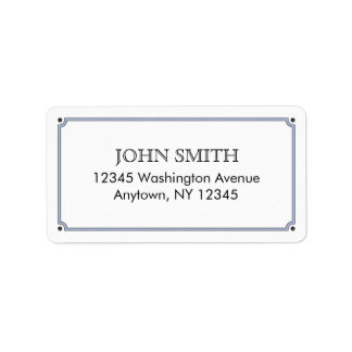 Simple Mailing Label with Blue Border