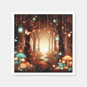 Simple Majestic Enchanted Forest Baby Shower Napkins