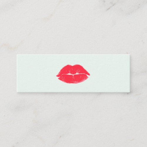 Simple Makeup Artist Kissing Lips Beauty Salon Business Card Template