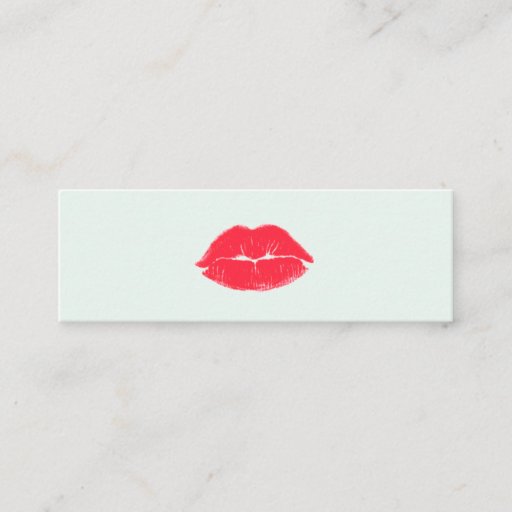 Customizable Simple Makeup Artist Kissing Lips Beauty Salon Business Card Template
