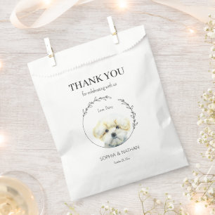 Simple Maltese Dog Wedding Thank You Favor Bag