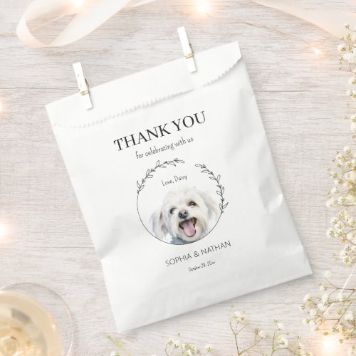 Simple Maltese Dog Wedding Thank You Favor Bag