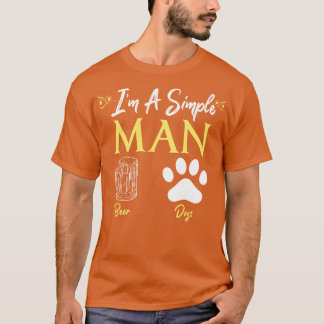 Simple Man Loves Beer Dogs T-Shirt