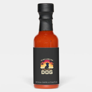Simple Man Who Loves Dog Silhouette Sunset Palm Tr Hot Sauces