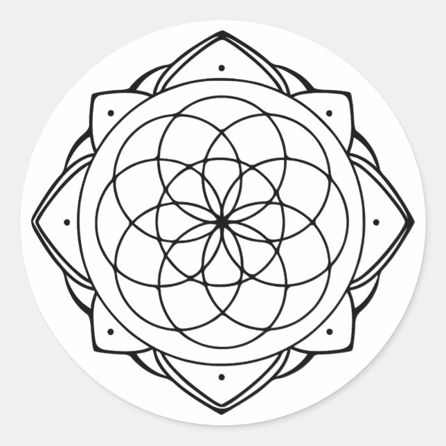 Simple Mandala Sticker (Front)