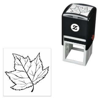 Simple Maple Leaf Shape Self-inking Stamp