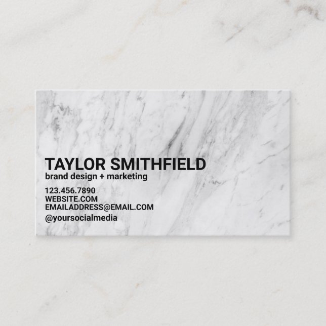 Simple Marble Business Card (Front)