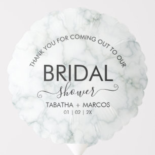 Simple Marble Script Elegant BRIDAL Shower Balloon