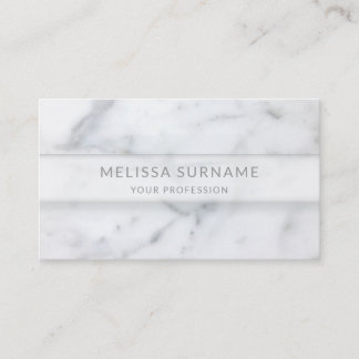 Simple Marble Texture Look And Custom Name &amp; Info Business Card